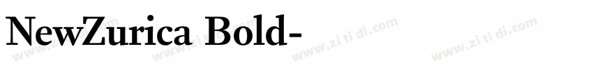 NewZurica Bold字体转换